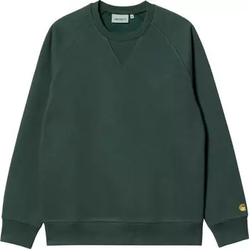 Толстовка Carhartt WIP Chase Sweatshirt 'Juniper/Gold', зеленый