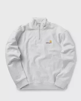 Толстовка Carhartt Wip Half Zip American Script Sweatshirt, цвет ash heather