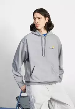 Толстовка Carhartt WIP Hooded American Script, светло-голубой