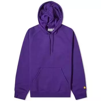 Толстовка Carhartt Wip Hooded Chase Crew, фиолетовый