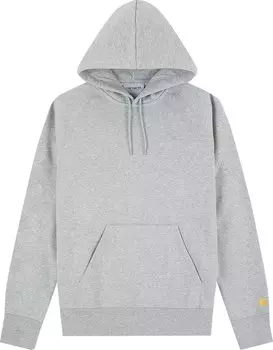Толстовка Carhartt WIP Hooded Chase Sweatshirt 'Heather Grey/Gold', серый