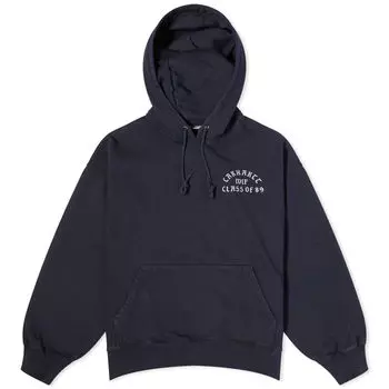 Толстовка Carhartt Wip Hooded Class Of '89 Crew Sweat, цвет Dark Navy & White