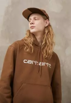 Толстовка Carhartt WIP Hooded, тамаринд/белый