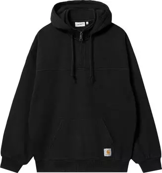 Толстовка Carhartt WIP Hooded Wade Half Zip Sweatshirt 'Black', черный