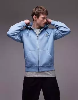 Толстовка Carhartt WIP Nelson с застежкой-молнией светло-синего цвета