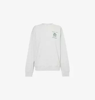 Толстовка Carlyle Crest с круглым вырезом из хлопчатобумажной смеси Sporty & Rich, серый