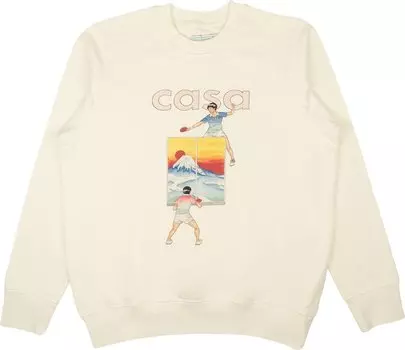 Толстовка Casablanca Fuji Ping Pong Printed Sweatshirt 'Cream', кремовый