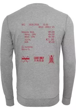 Толстовка CASH ONLY CREWNECK Mister Tee, серый