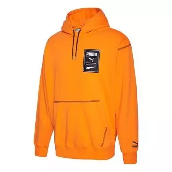 Толстовка casual printing bright orange Puma, бежевый