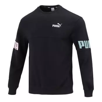 Толстовка casual round neck pullover printing long sleeves black Puma, черный