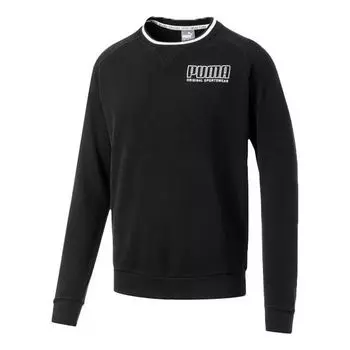 Толстовка casual sports breathable alphabet printing round neck pullover black Puma, черный