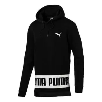 Толстовка casual sports drawstring black Puma, черный