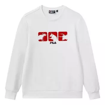 Толстовка casual sports knitted turtleneck jumper for men white Fila, белый