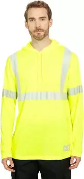 Толстовка Caterpillar Ansi Hi-Vis UPF Hooded Banner Tee, цвет Hi-Vis Yellow