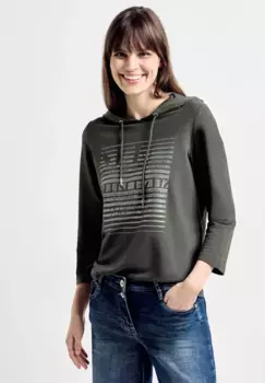 Толстовка Cecil с капюшоном, хаки