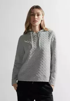Толстовка Cecil с капюшоном и 3D-структурой, серый