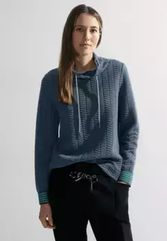 Толстовка Cecil с кулиской на воротнике, синий