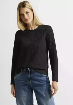 Толстовка Cecil со структурированным узором, черный