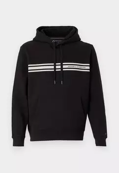 Толстовка CENTRAL CHEST STRIPE HOODY UNISEX Tommy Hilfiger, черный