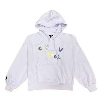Толстовка chain stitch hoodie 'light purple' Converse, фиолетовый