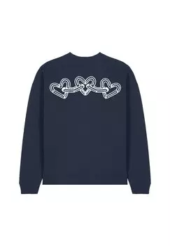 Толстовка CHAINS BACK EMBROIDERY UNISEX Mira Paris, темно-синий