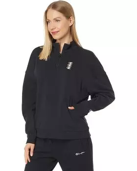 Толстовка Champion Campus French Terry 1/4 Zip, черный