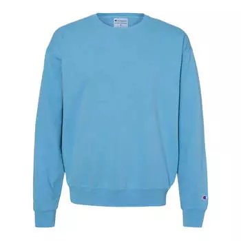Толстовка Champion Garment-Dyed с круглым вырезом, цвет delicate blue