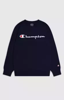 Толстовка Champion "Icons Crewneck Sweatshirt", цвет морской волны