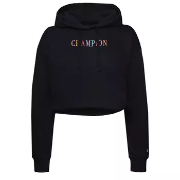 Толстовка Champion Kapuzenpullover Hooded Crop Top, черный
