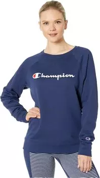 Толстовка Champion Powerblend Graphic Boyfriend Crew, цвет Athletic Navy