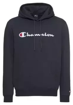 Толстовка Champion с капюшоном "Icons Hooded Sweatshirt Large Logo", цвет морской волны