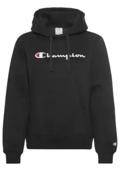 Толстовка Champion с капюшоном "Icons Hooded Sweatshirt Large Logo", черный