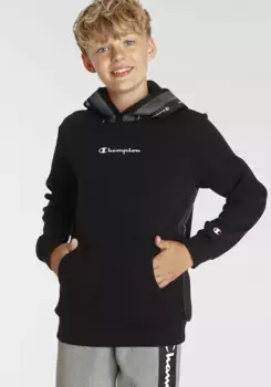 Толстовка Champion с капюшоном "Tape Hooded Sweatshirt - для детей", черный