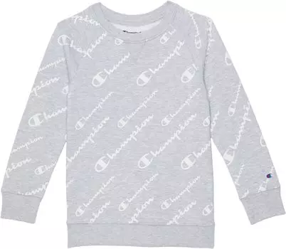 Толстовка Champion Script Aop Crew, цвет Oxford Heather