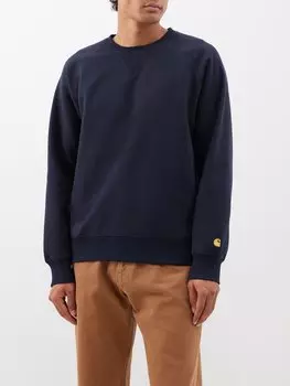 Толстовка chase из смесового хлопка Carhartt WIP, синий