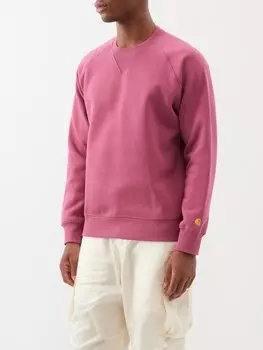 Толстовка chase из смесового хлопка с вышитым логотипом Carhartt WIP, розовый