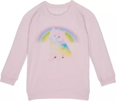 Толстовка Chaser Rainbow Unicorn Kitty Recycled Bliss Knit Pullover, цвет Ribbon