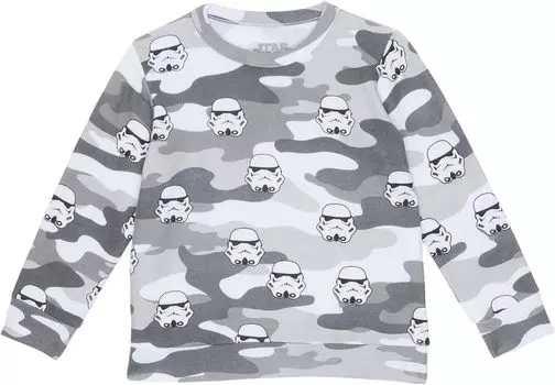 Толстовка Chaser Recycled Bliss Knit Long Sleeve Crew Neck Pullover, цвет Grey Camouflage