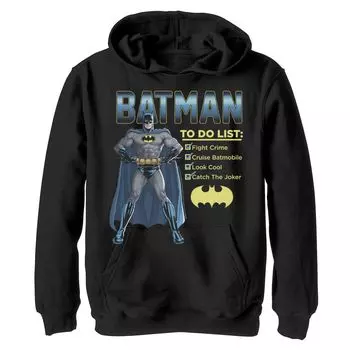 Толстовка «Чек-лист с Бэтменом» для мальчиков 8–20 лет из комиксов DC Comics Licensed Character