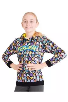 Толстовка через голову с принтом по всей поверхности Pokemon, мультиколор