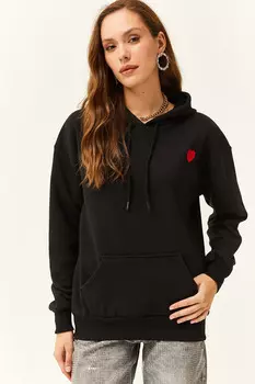 Толстовка - Черный - Классический крой Olalook, черный