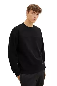 Толстовка - Черный - Классический крой Tom Tailor Denim, черный