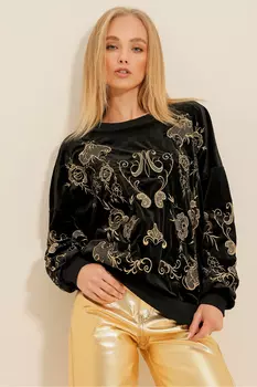 Толстовка - Черный - Классический крой Trend Alaat Stili, черный