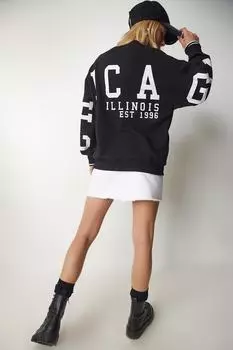 Толстовка - Черный - Oversize Happiness stanbul, черный