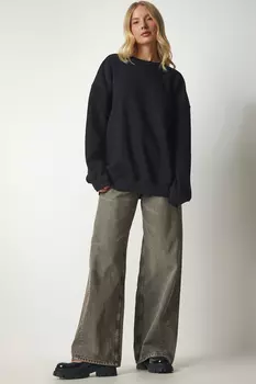 Толстовка - Черный - Oversize Happiness stanbul, черный