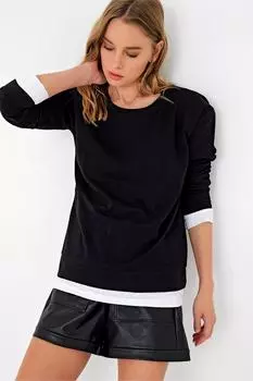 Толстовка - Черный - Свободный крой Trend Alaat Stili, черный