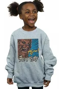 Толстовка Chewbacca Roar Pop Art Star Wars, серый
