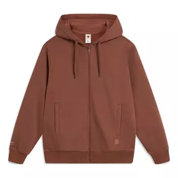 Толстовка chinese color full zip hooded jacket 'brown' Li-Ning, коричневый
