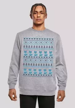 Толстовка CHRISTMAS FUCHS WEIHNACHTEN F4NT4STIC, серый