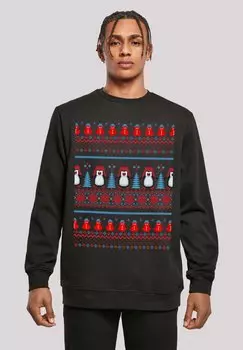 Толстовка CHRISTMAS PINGUIN F4NT4STIC, черный